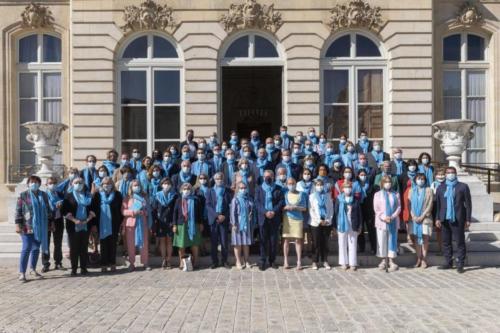 Photo de soutien à la filière lin - Hôtel de Lassay, Paris, 21 juillet 2020